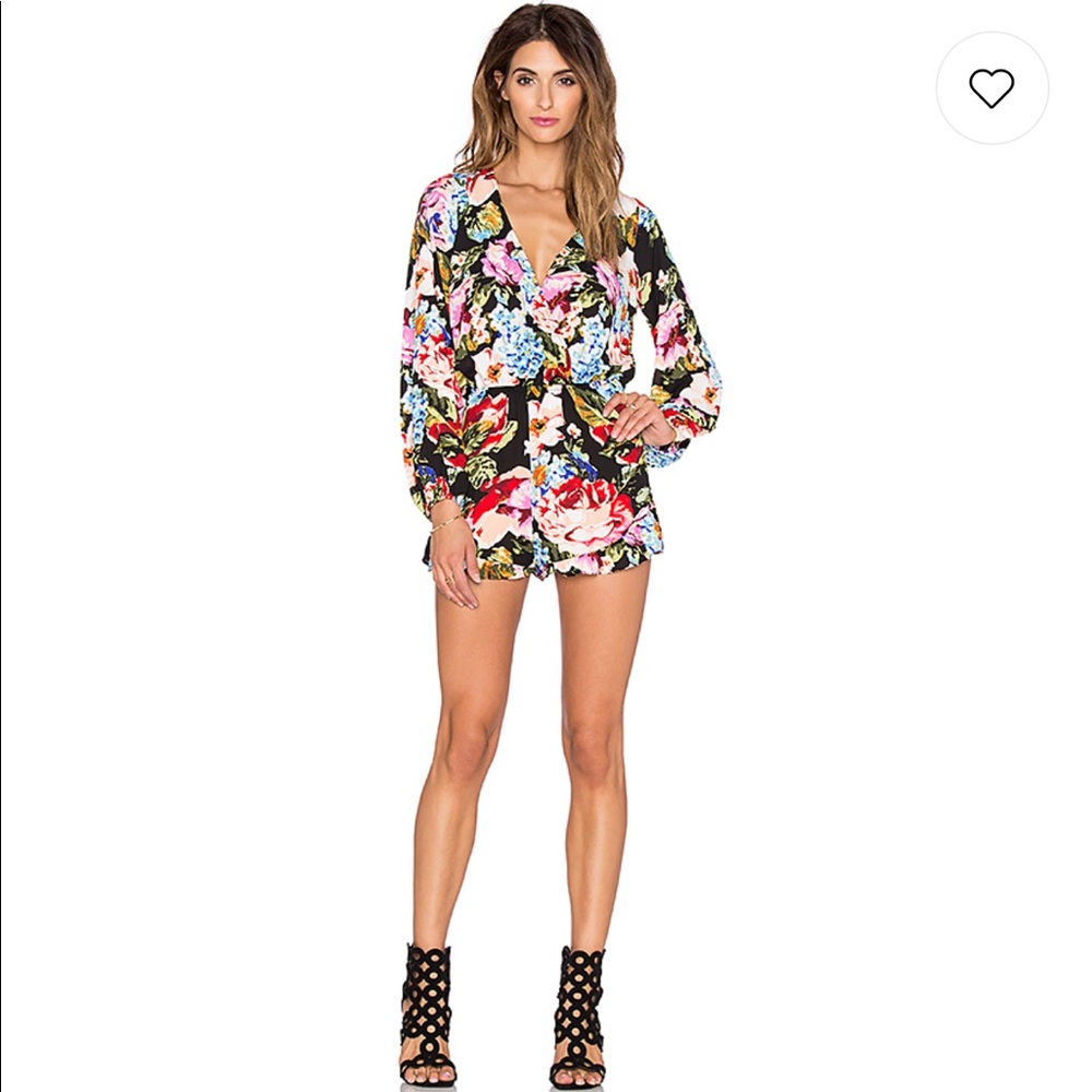 SOLD!! Show me your MuMu black floral romper